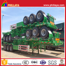 Mechanical Suspension Tri-Axle 40ft Container Transport Skeleton Semi Trailer